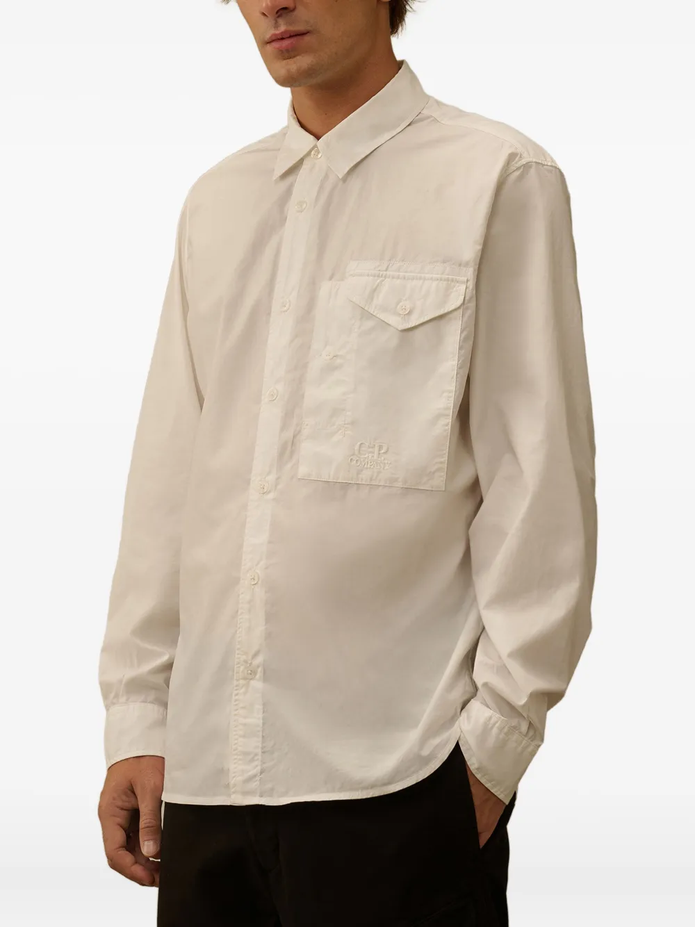 C.P. Company Overhemd met borstzak Wit