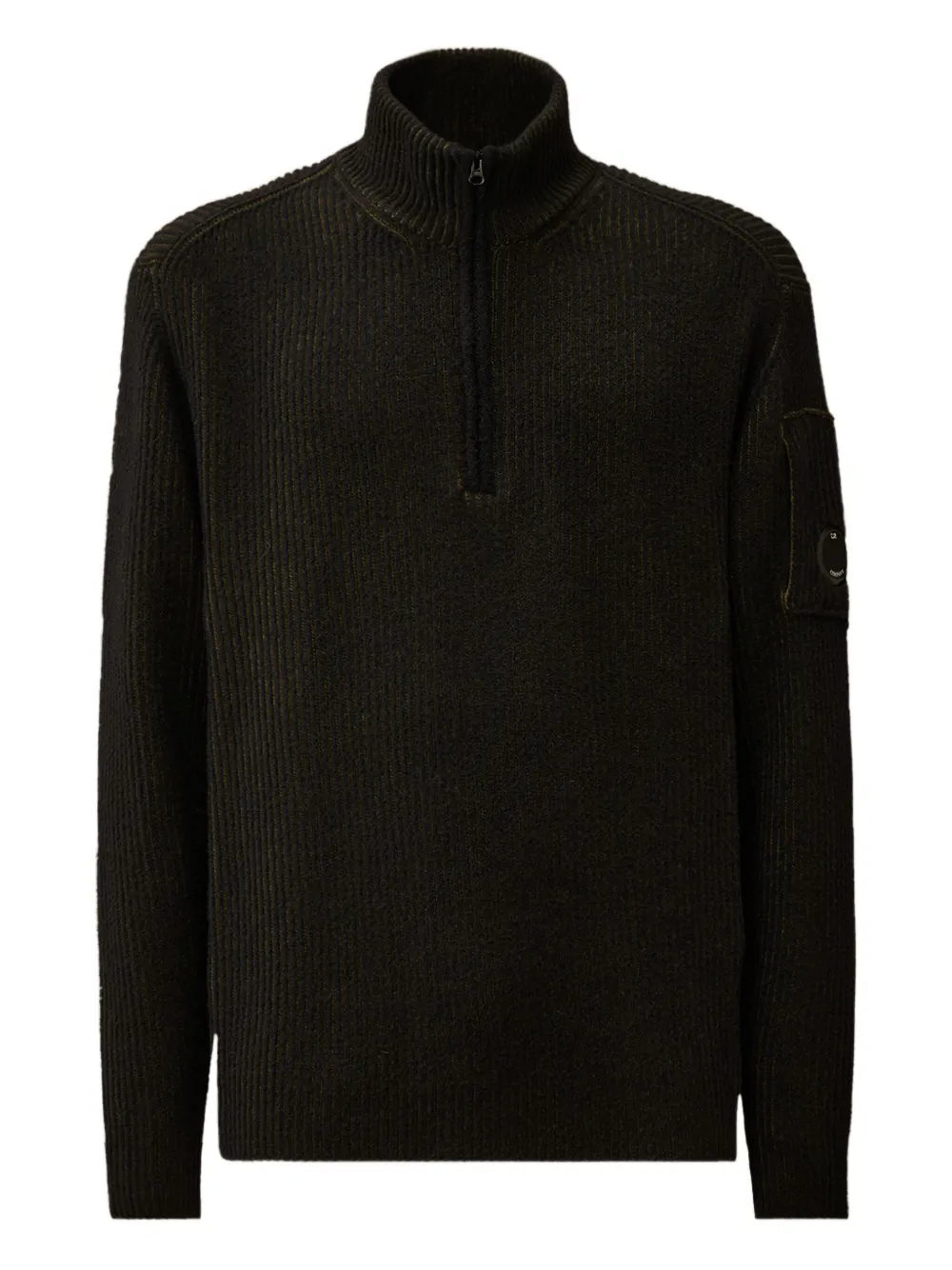 C.P. Company zip-up patch-pocket sweater | Green | Image 1