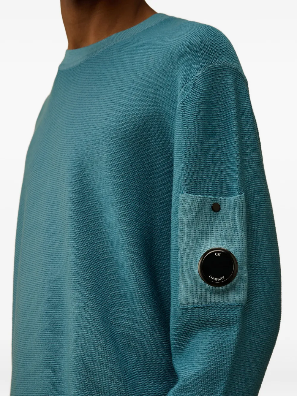 C.P. Company Sweater met Lens-detail Blauw