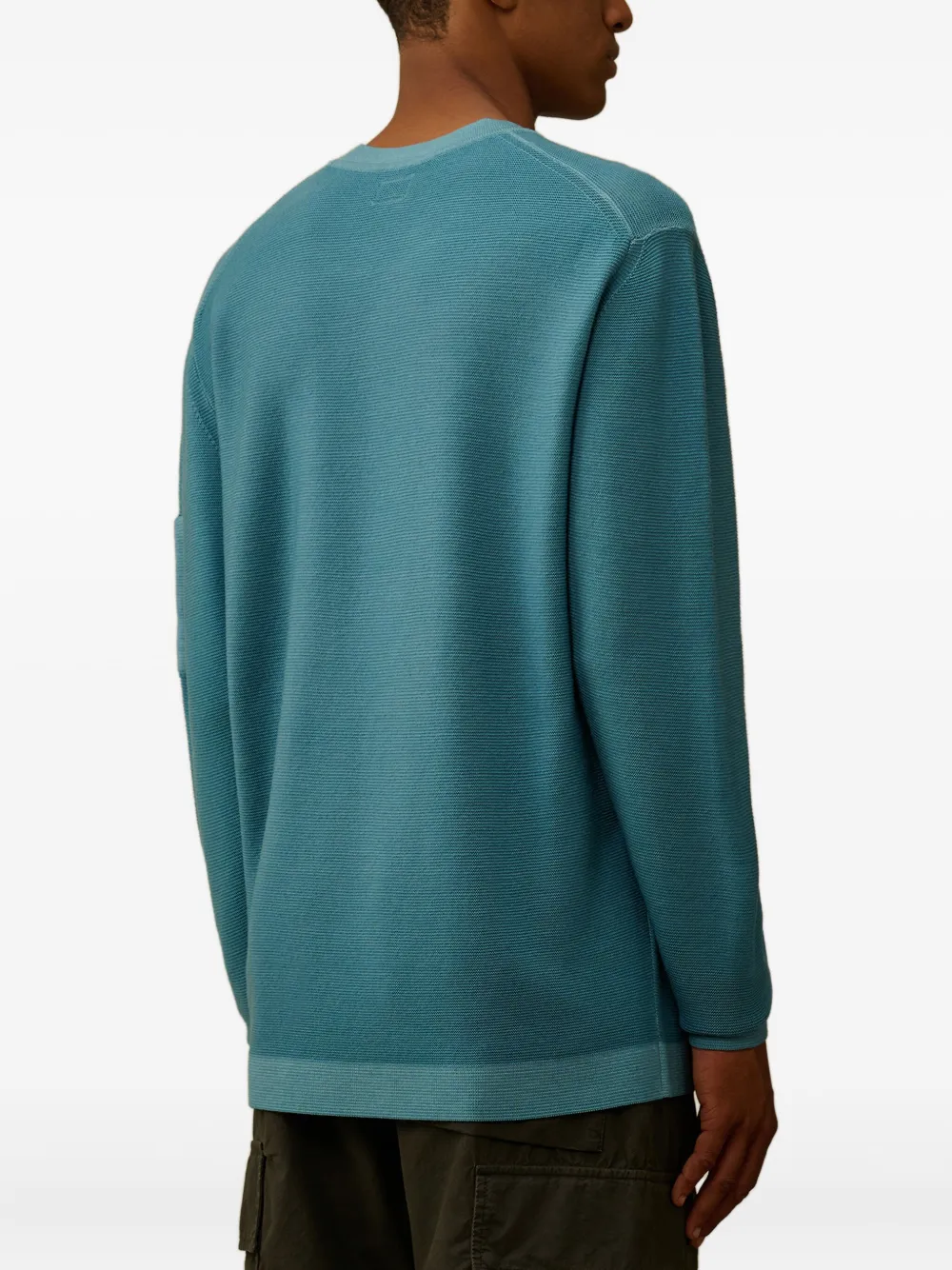 C.P. Company Sweater met Lens-detail Blauw