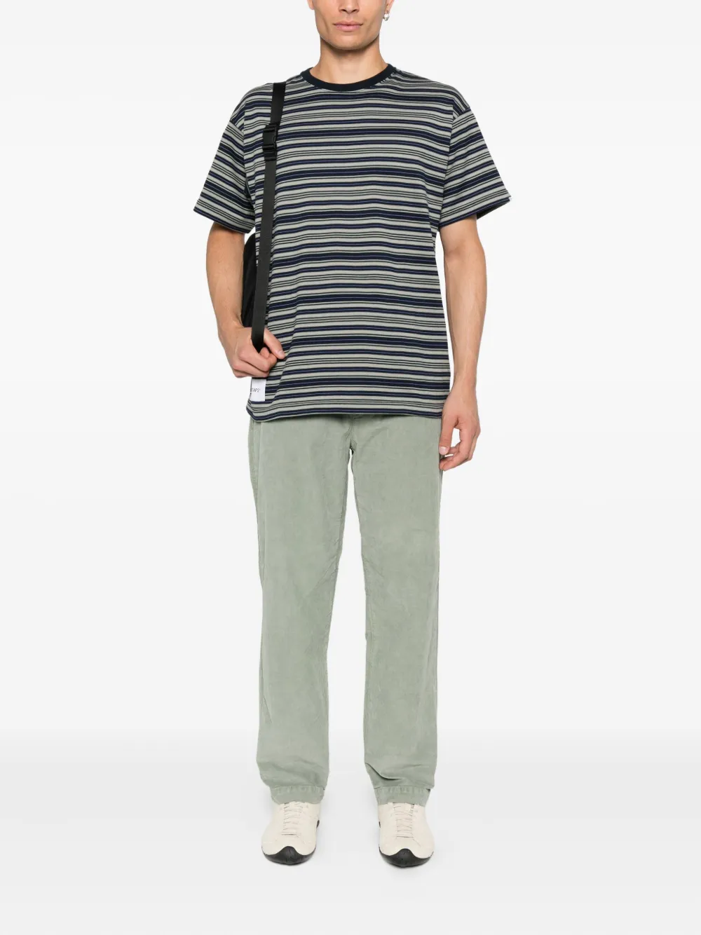 C.P. Company Ruimvallende ribfluwelen chino - Groen