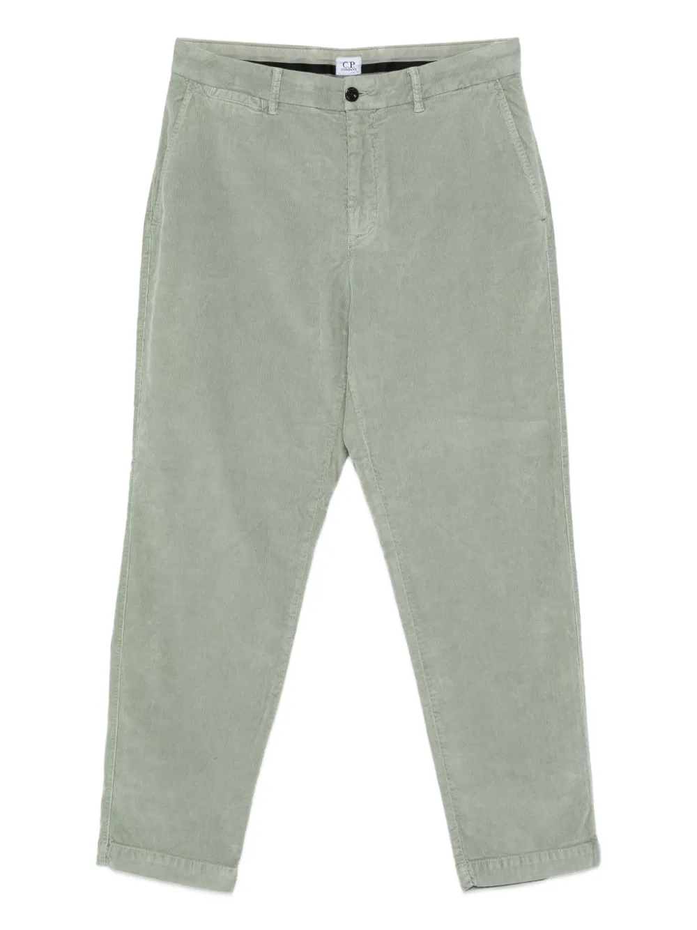 C.P. Company Ruimvallende ribfluwelen chino Groen