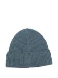 C.P. Company ribbed logo beanie - Blue