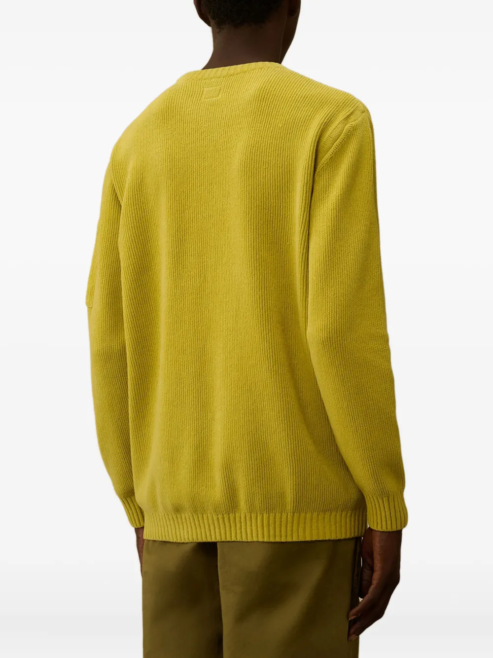 C.p. Company Lens-detail Cotton Sweater In Animal Print