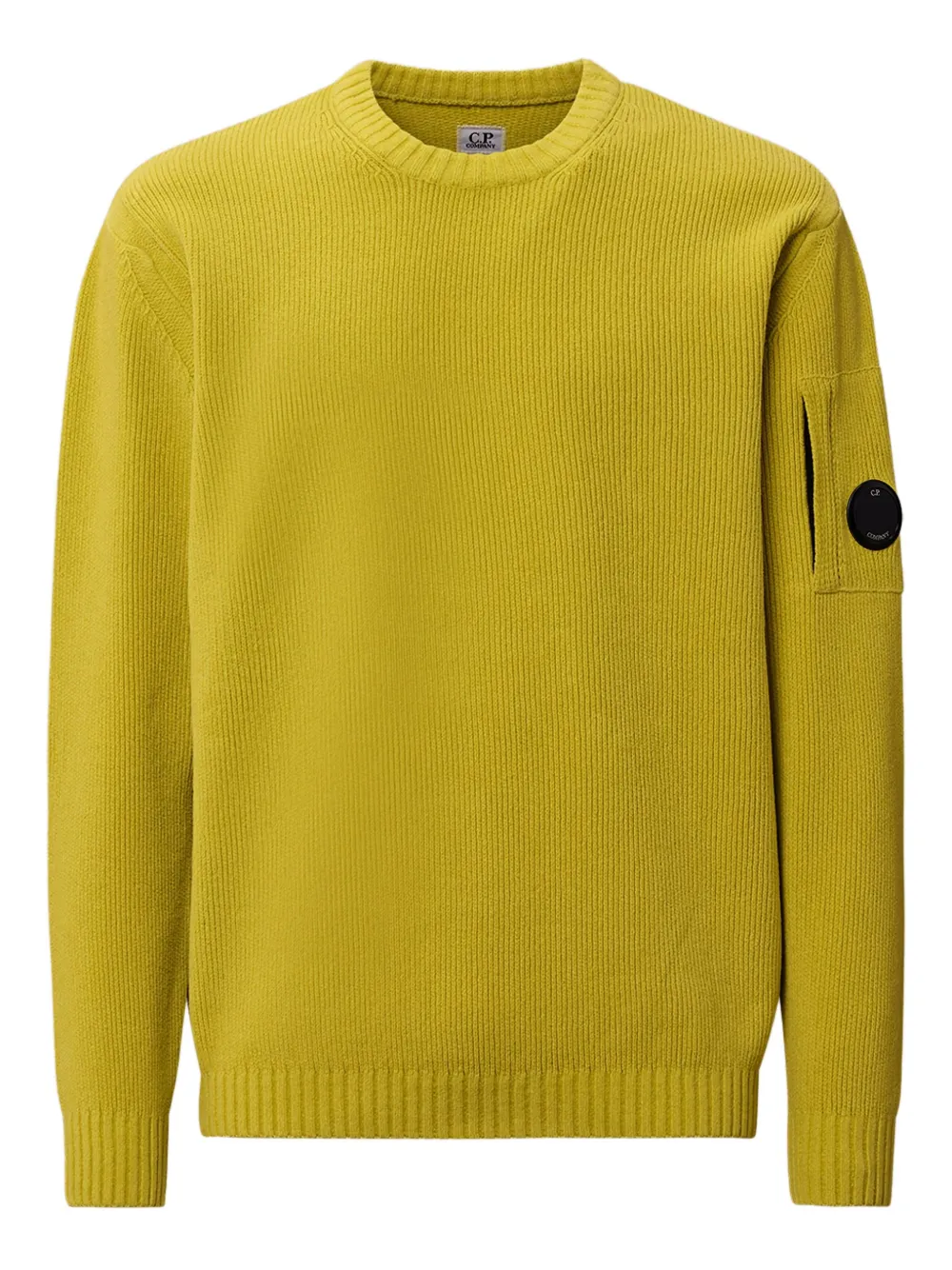 C.p. Company Lens-detail Cotton Sweater In Animal Print