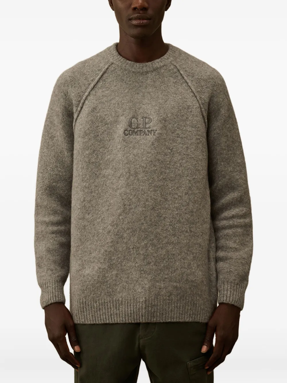 C.P. Company Trui met geborduurd logo Grijs