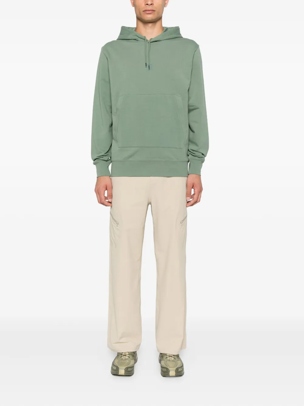 C.P. Company Sweater met capuchon en zakdetail Groen