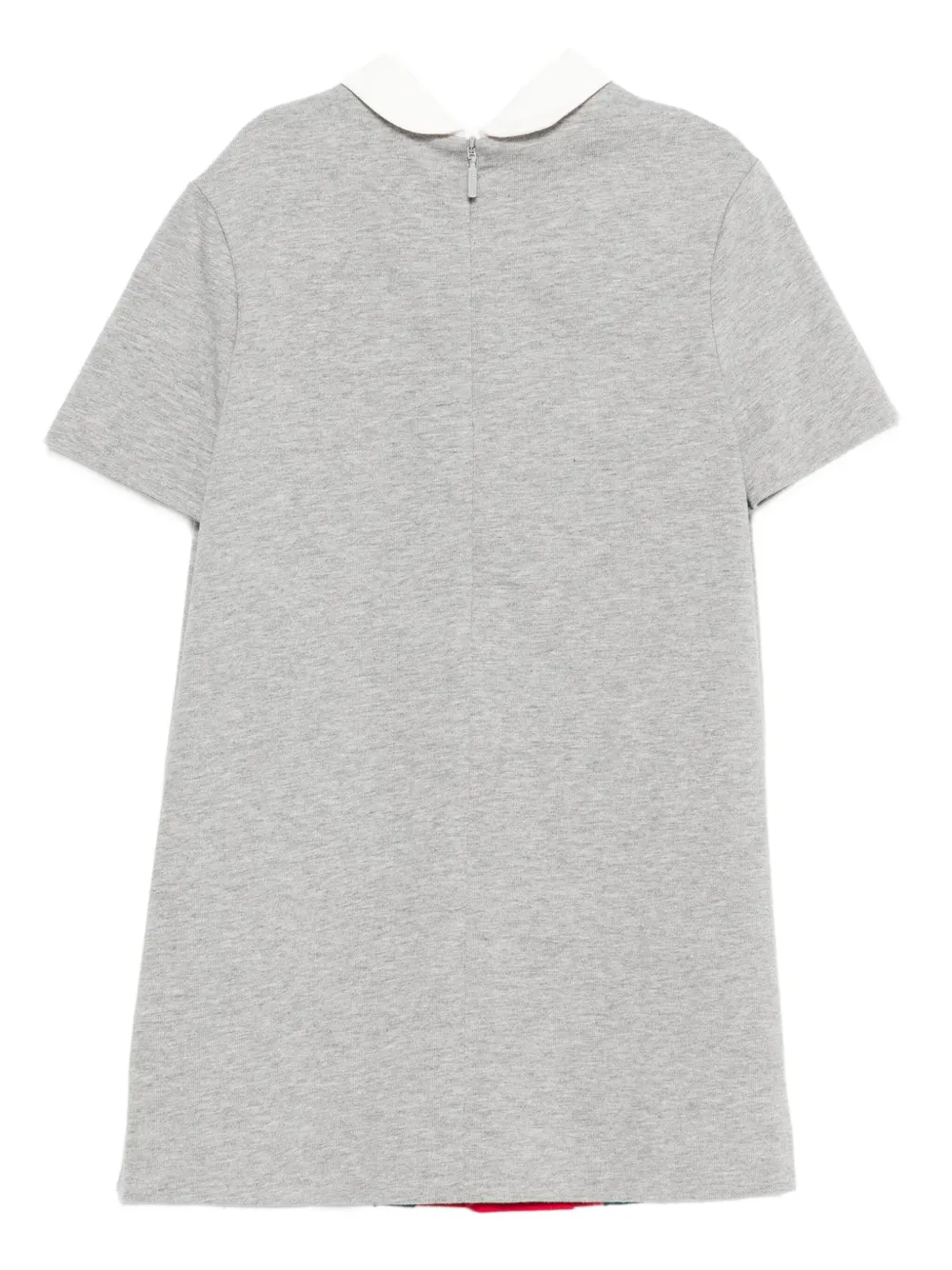 Gucci Kids Jurk met Peter Pan-kraag en Web-streep Grijs