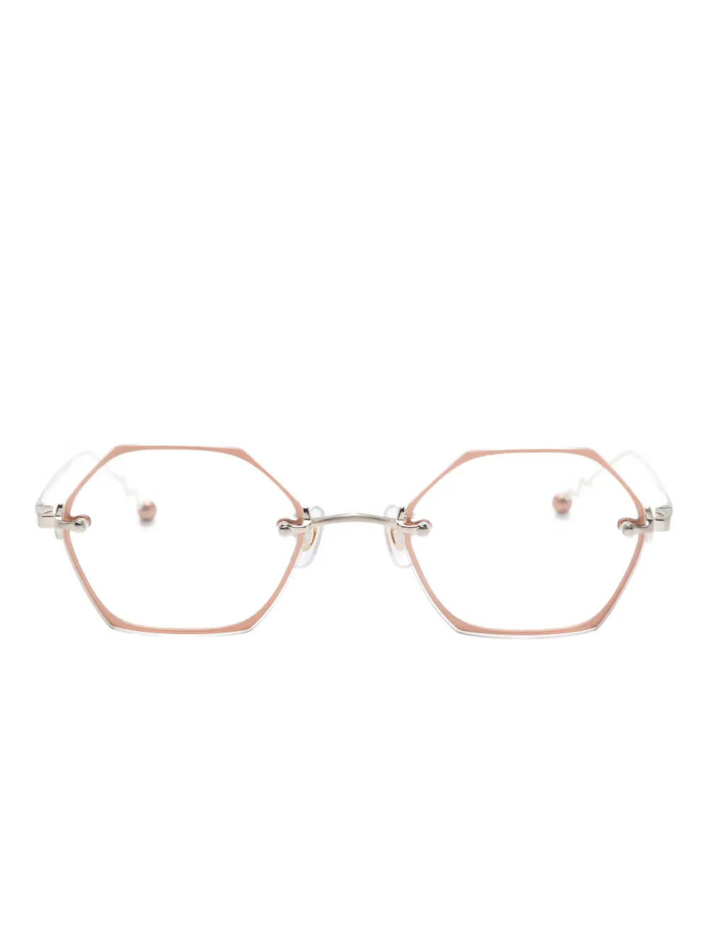 Megane and Me Geo geometric-frame glasses - シルバートーン Megane and Me Geo geometric-frame glasses - シルバートーン