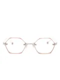 Megane and Me Geo geometric-frame glasses - Silver