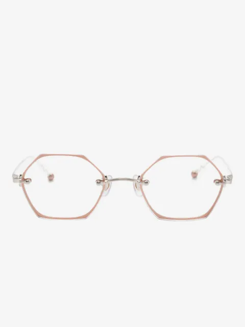 Megane and Me Geo geometric-frame glasses