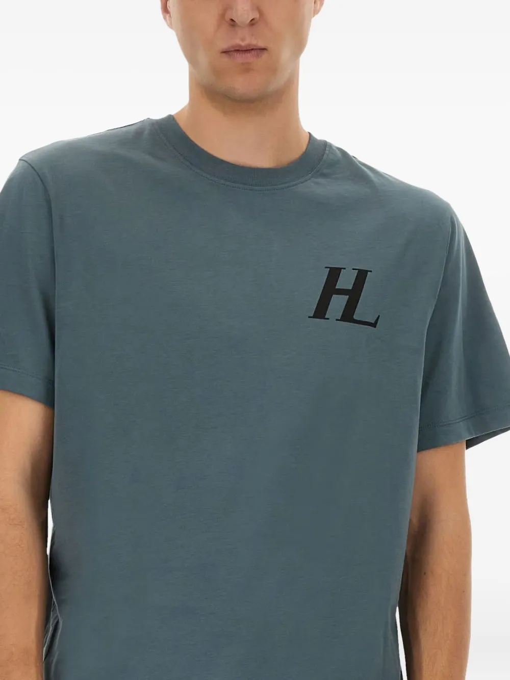 Helmut Lang Katoenen T-shirt met logoprint Blauw