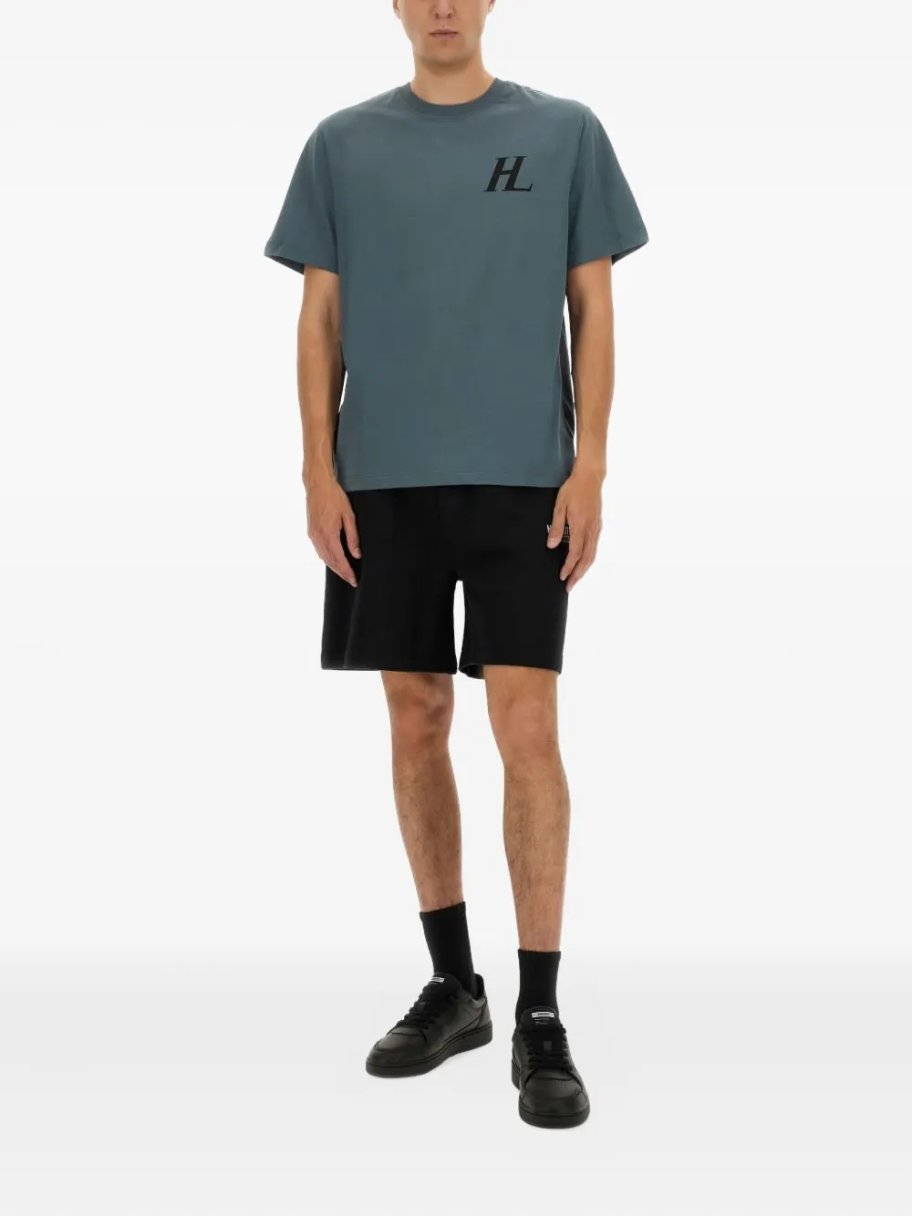 Helmut Lang Katoenen T-shirt met logoprint Blauw