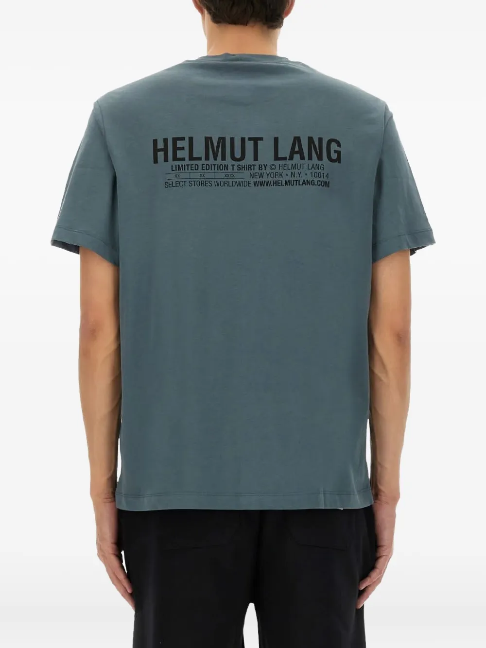Helmut Lang Katoenen T-shirt met logoprint Blauw