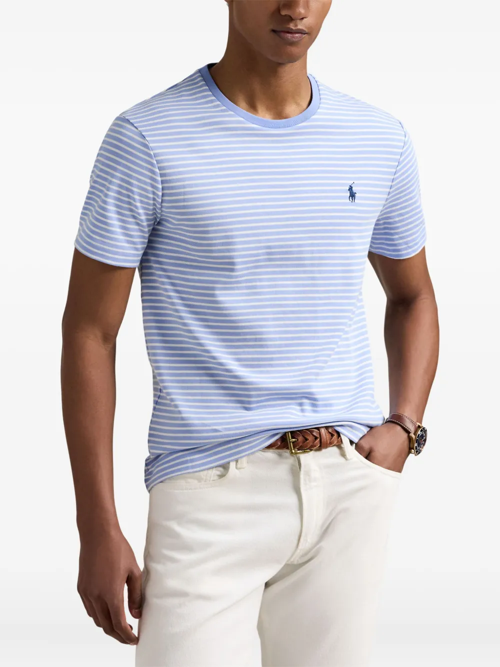 Polo Ralph Lauren Gestreept T-shirt Blauw