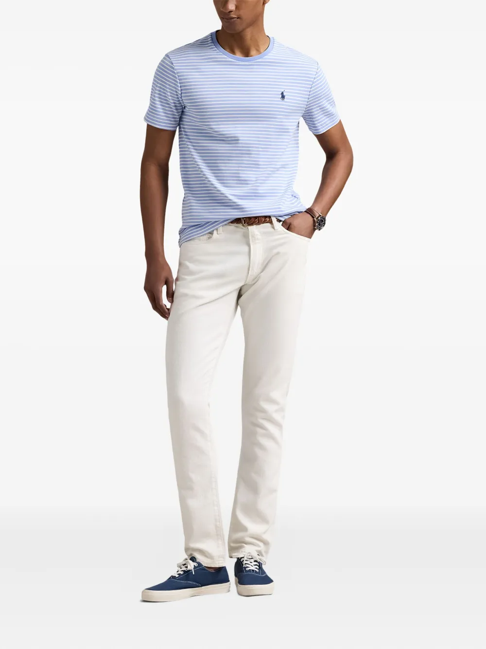 Polo Ralph Lauren Gestreept T-shirt Blauw