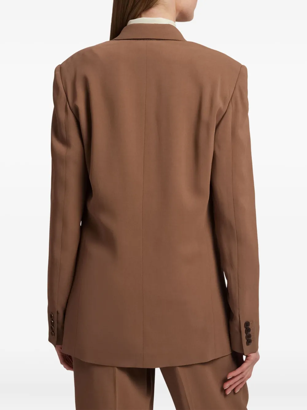 Ralph Lauren Collection Blazer met dubbele rij knopen Bruin