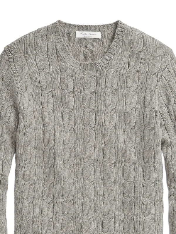 オーダーメイドRalph Lauren ケーブル編み ニットセーター グレー POLO RALPH LAUREN セーター ニット ケーブルニット コットン
