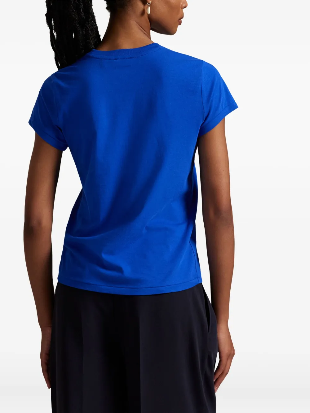 Polo Ralph Lauren Katoenen T-shirt met borduurwerk Blauw