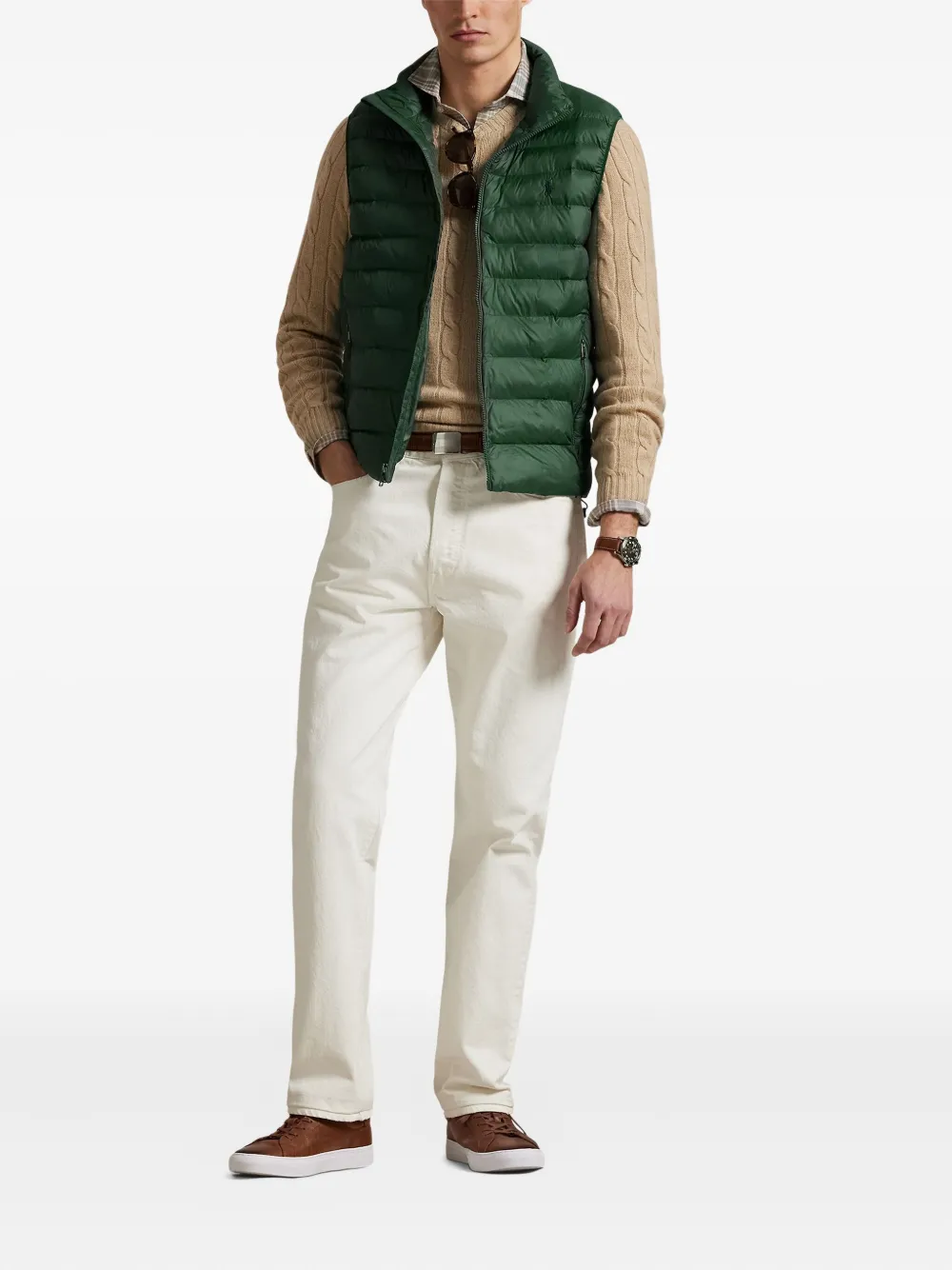 Polo Ralph Lauren Bodywarmer met geborduurd logo Groen
