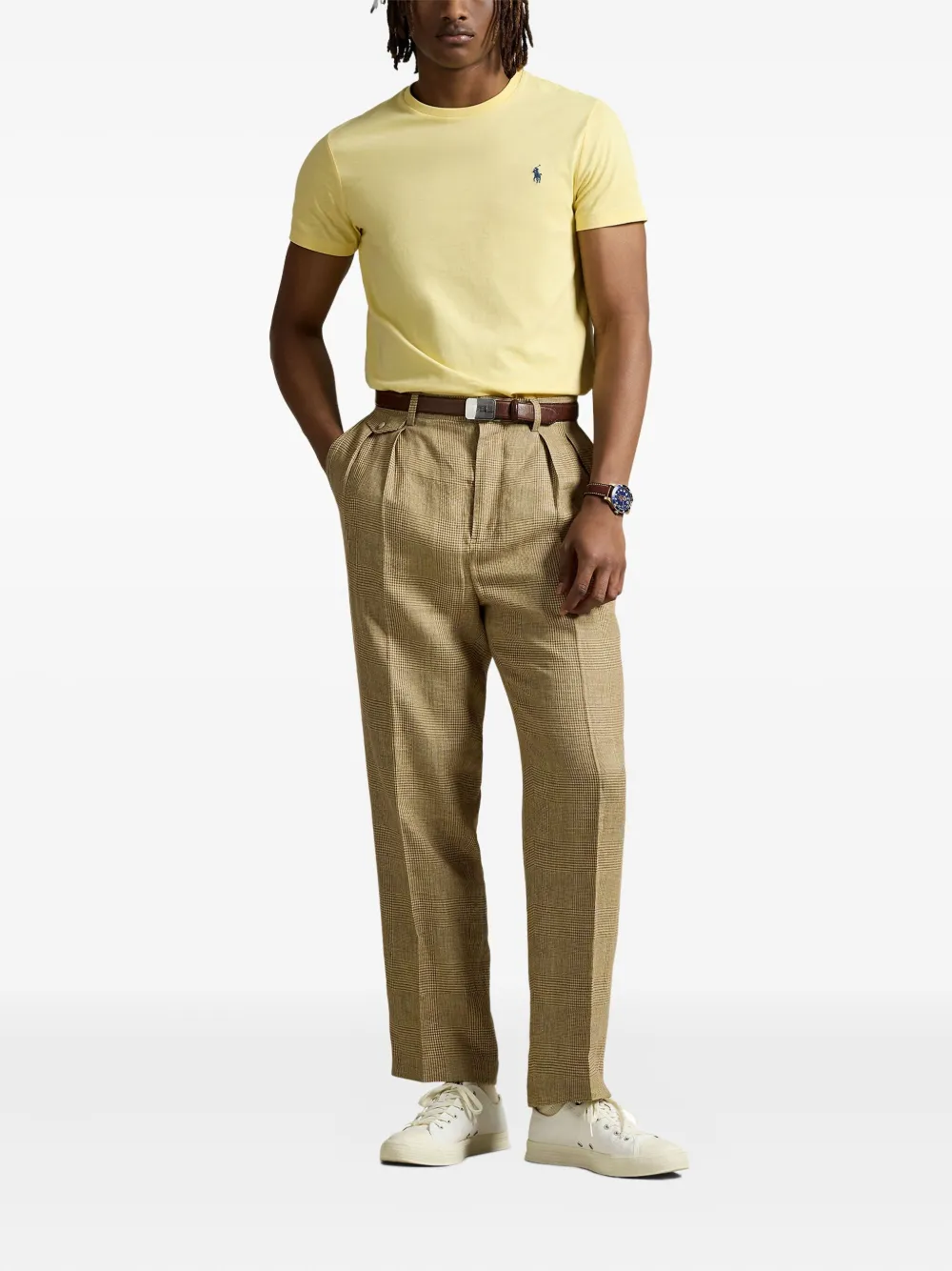Polo Ralph Lauren T-shirt met logo en ronde hals Geel