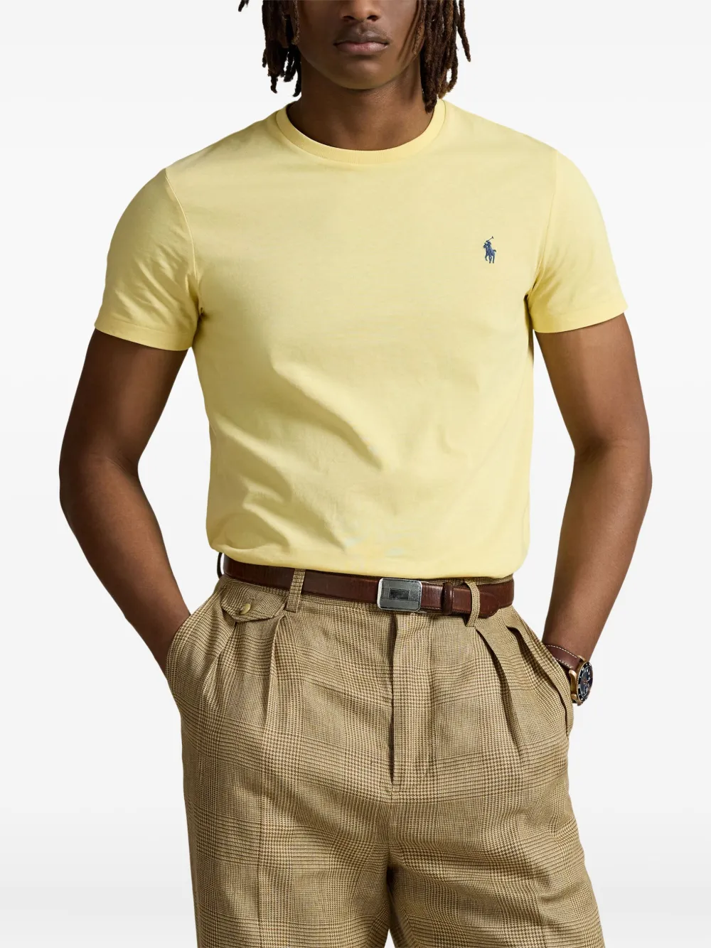 Polo Ralph Lauren T-shirt met logo en ronde hals Geel
