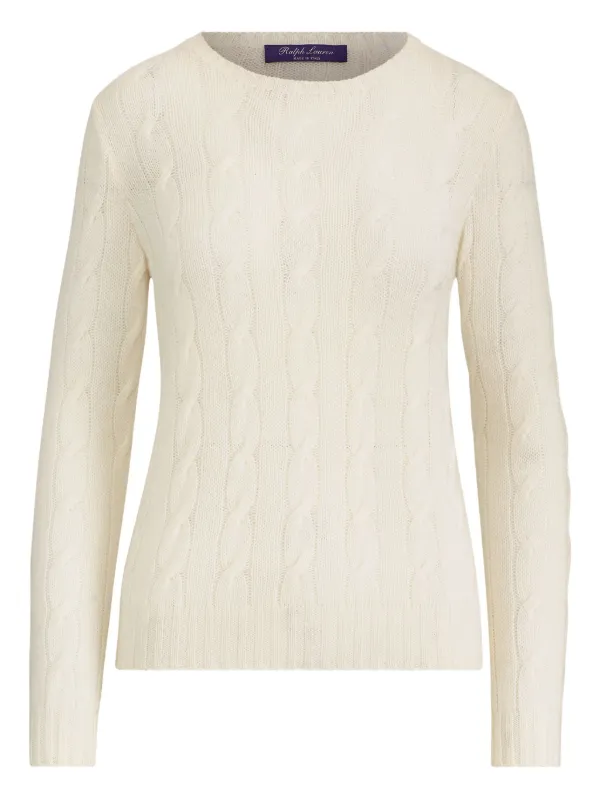 Ralph Lauren Collection Cable-knit Sweater in White