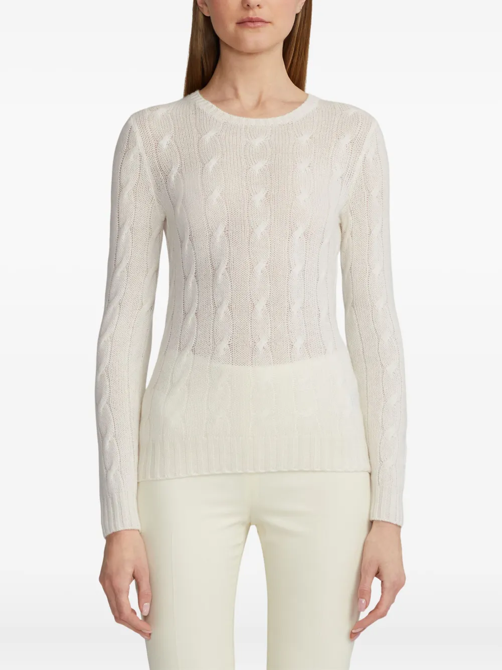 Ralph Lauren Collection Kabelgebreide trui Wit