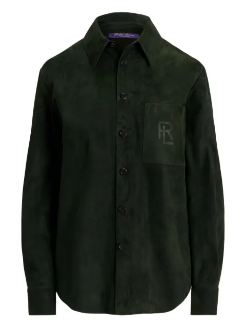 Ralph Lauren Collection logo-detail suede shirt