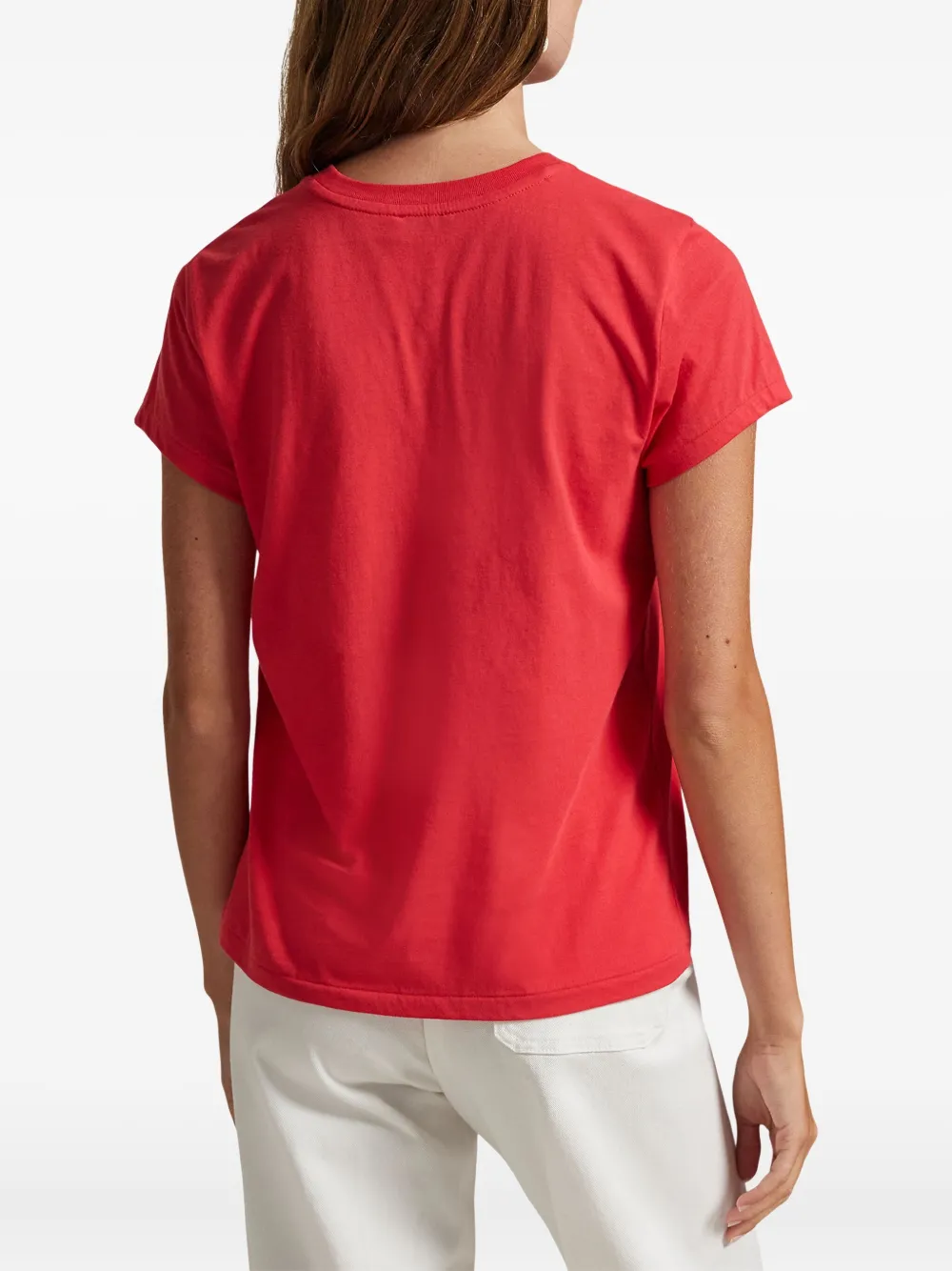Polo Ralph Lauren Katoenen T-shirt met borduurwerk Rood