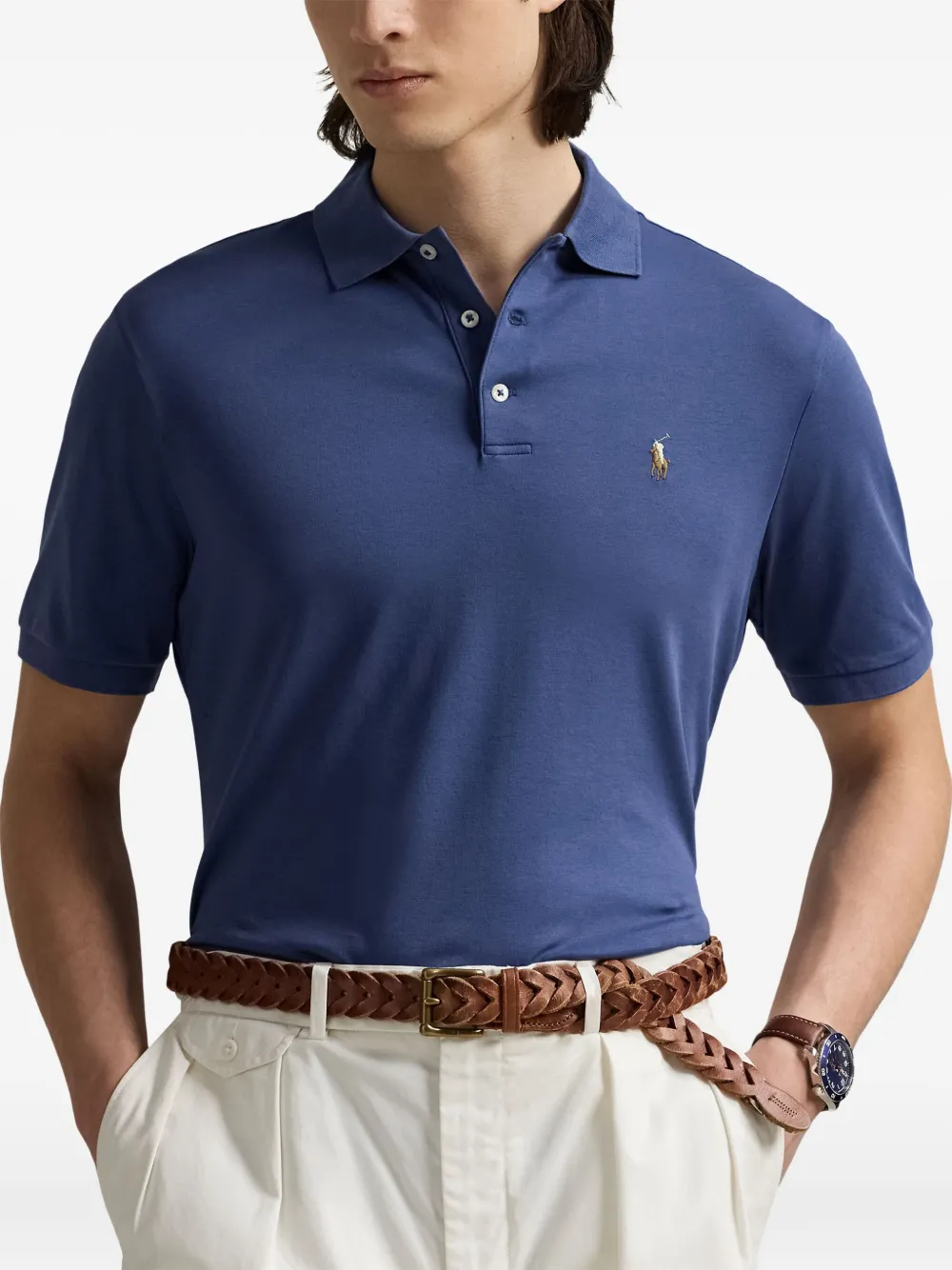 Polo Ralph Lauren ショートスリーブ ポロシャツ - ブルー Polo Ralph Lauren ショートスリーブ ポロシャツ - ブルー