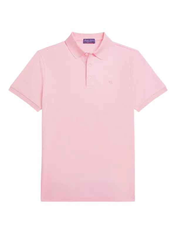メンズウェア RALPH LAUREN PURPLE LABEL LS POLO SHIRT NEW RALPH LAUREN COLLECTION Purple Label 100% COTTON Short