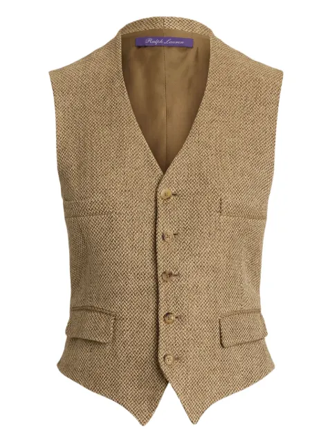 Ralph Lauren Collection صديري تويد بنقش زخرفي متعرج