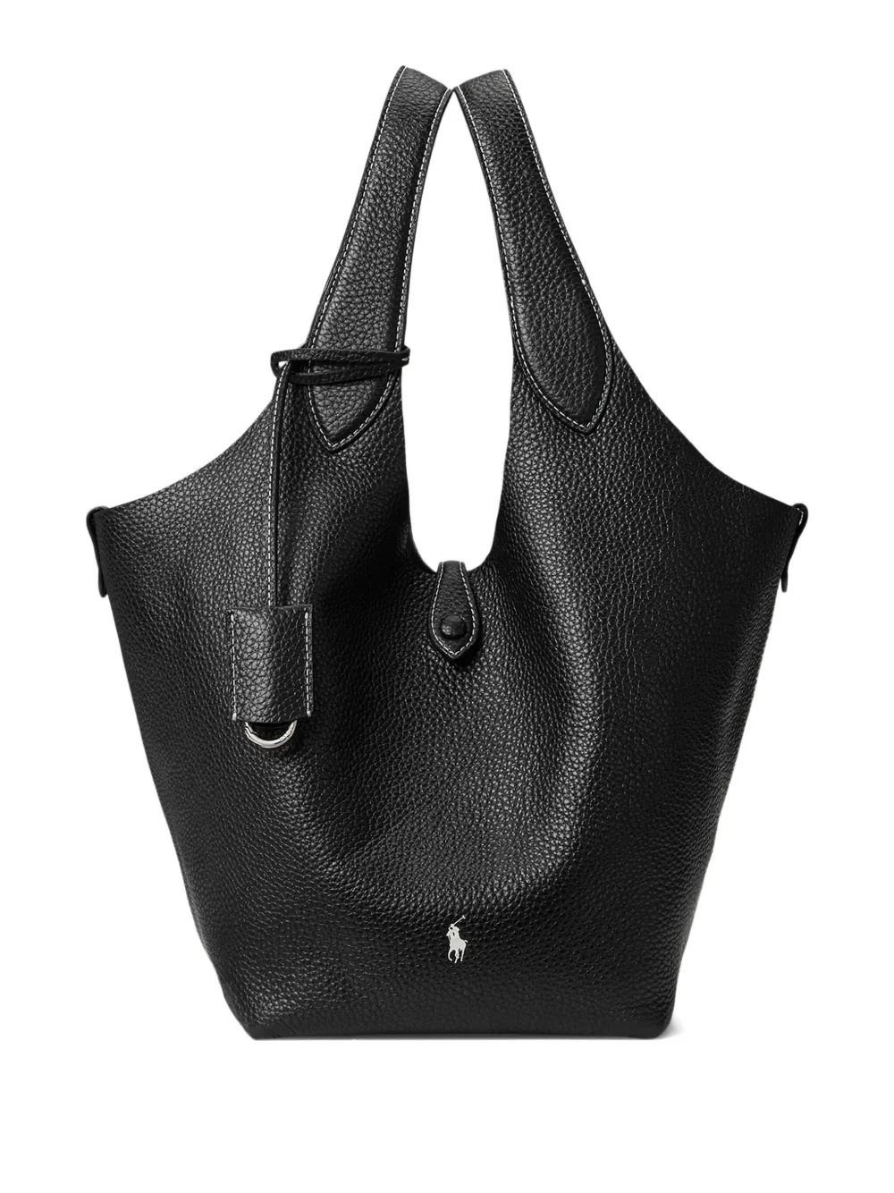 Polo Ralph Lauren pebble-texture top-handle bag | Black | Image 1