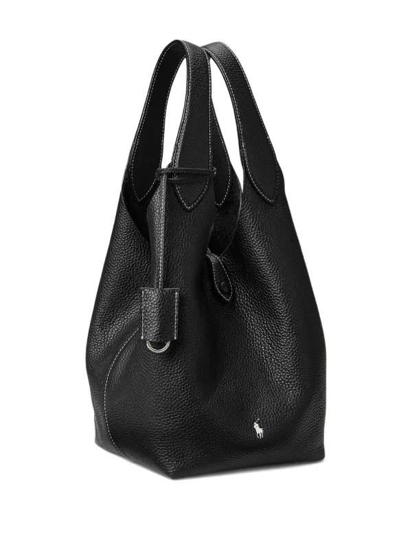 Polo Ralph Lauren Polo Play Leather Tote Bag | Black | FARFETCH