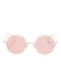 Megane and Me Edie geometric-frame sunglasses - Gold