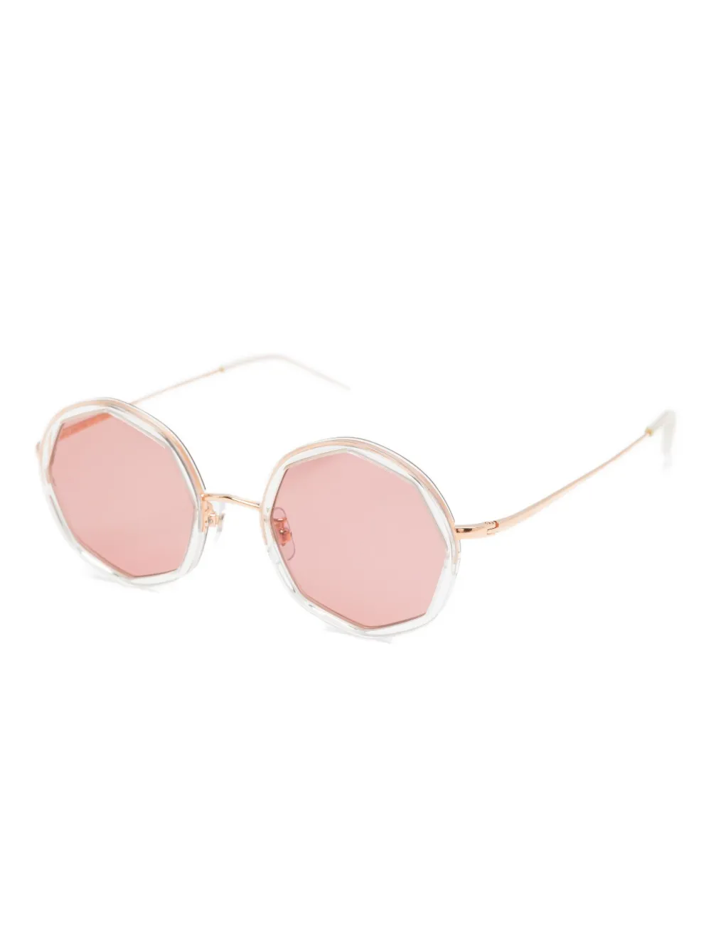 Megane and Me Edie zonnebril met geometrisch montuur Goud