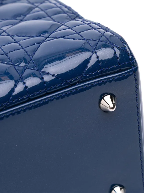 美品・ヴィンテージ【Dior】2015 パテント サッチェルバッグ Christian Dior Pre-Owned 2015 マイクロパテント マイクロ