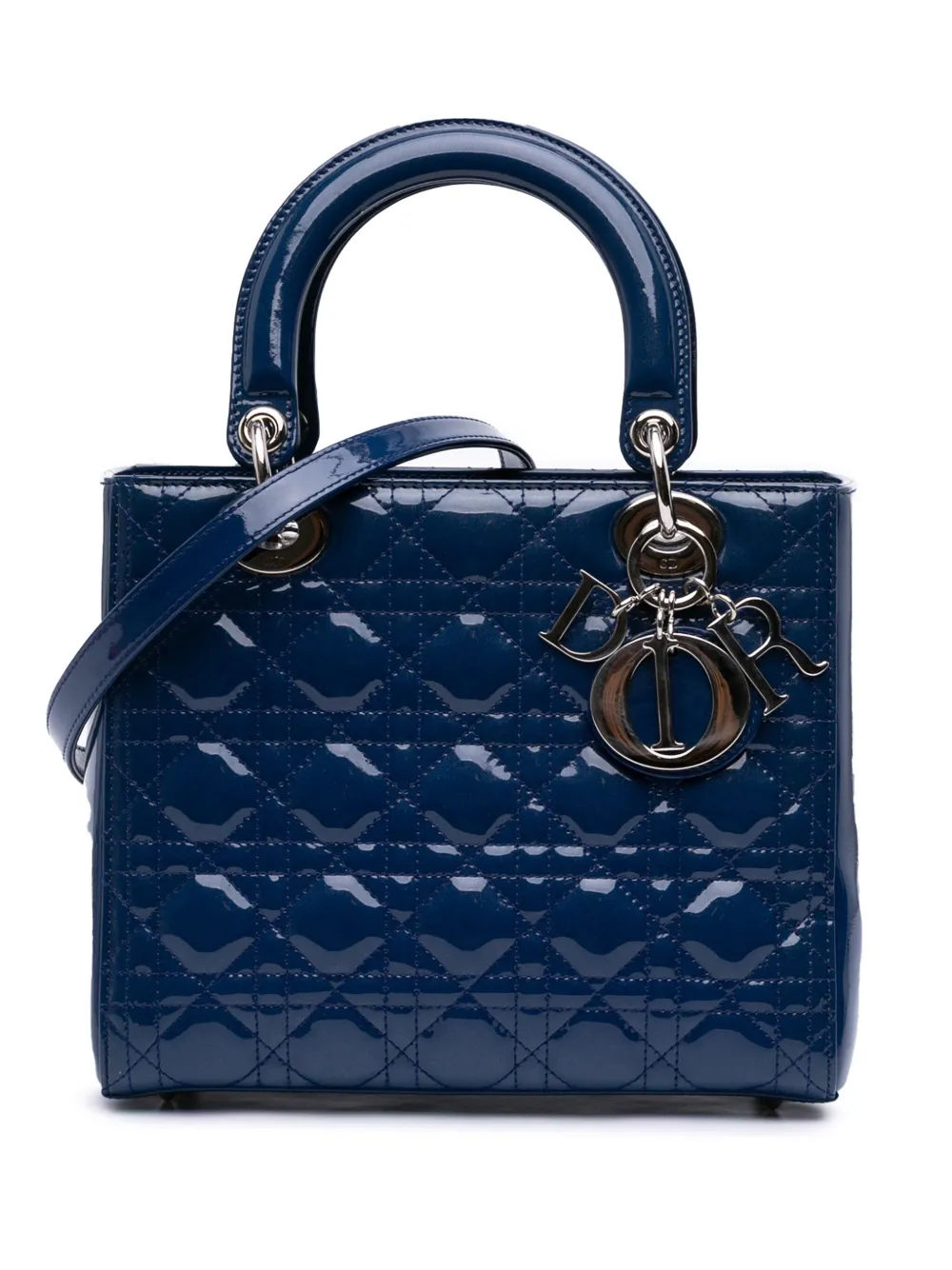 Christian Dior Pre-Owned 2015 Medium Patent Cannage Lady Dior satchel Christian Dior Pre-Owned 2015 Medium Patent Cannage Lady Dior satchel