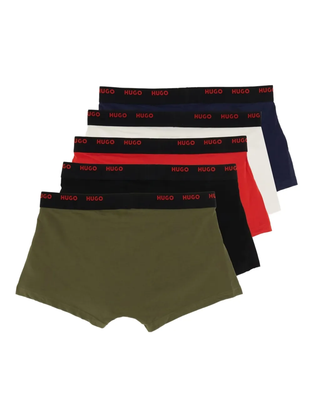 HUGO logo腰边四角裤（五件装） | Image 2