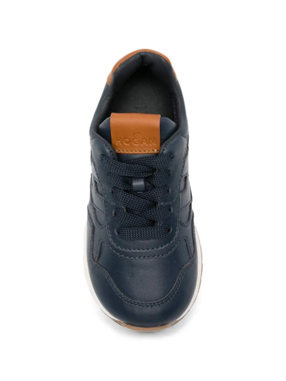 Hogan Kids logo-patch sneakers Blauw