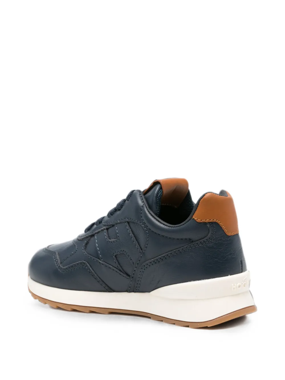 Hogan Kids logo-patch sneakers Blauw