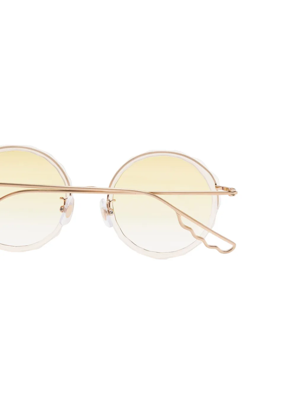 Megane and Me Zonnebril met rond montuur Goud