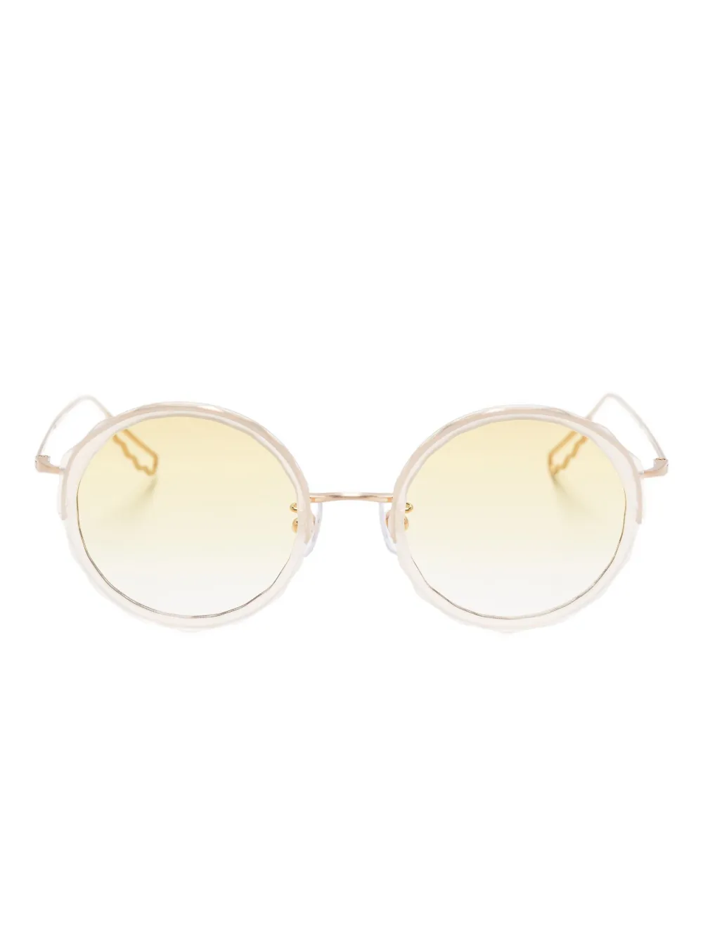 Megane and Me Zonnebril met rond montuur Goud