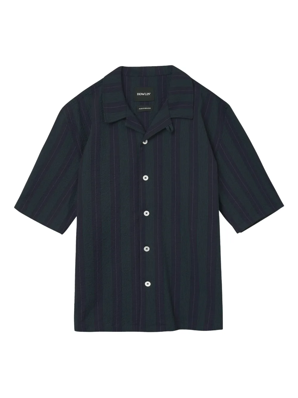 Howlin' striped short-sleeve shirt | Blue | Image 1