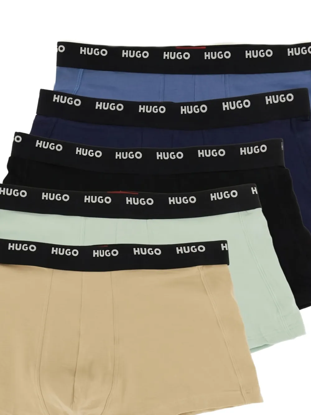 HUGO logo腰边四角裤（五件装） | Image 2