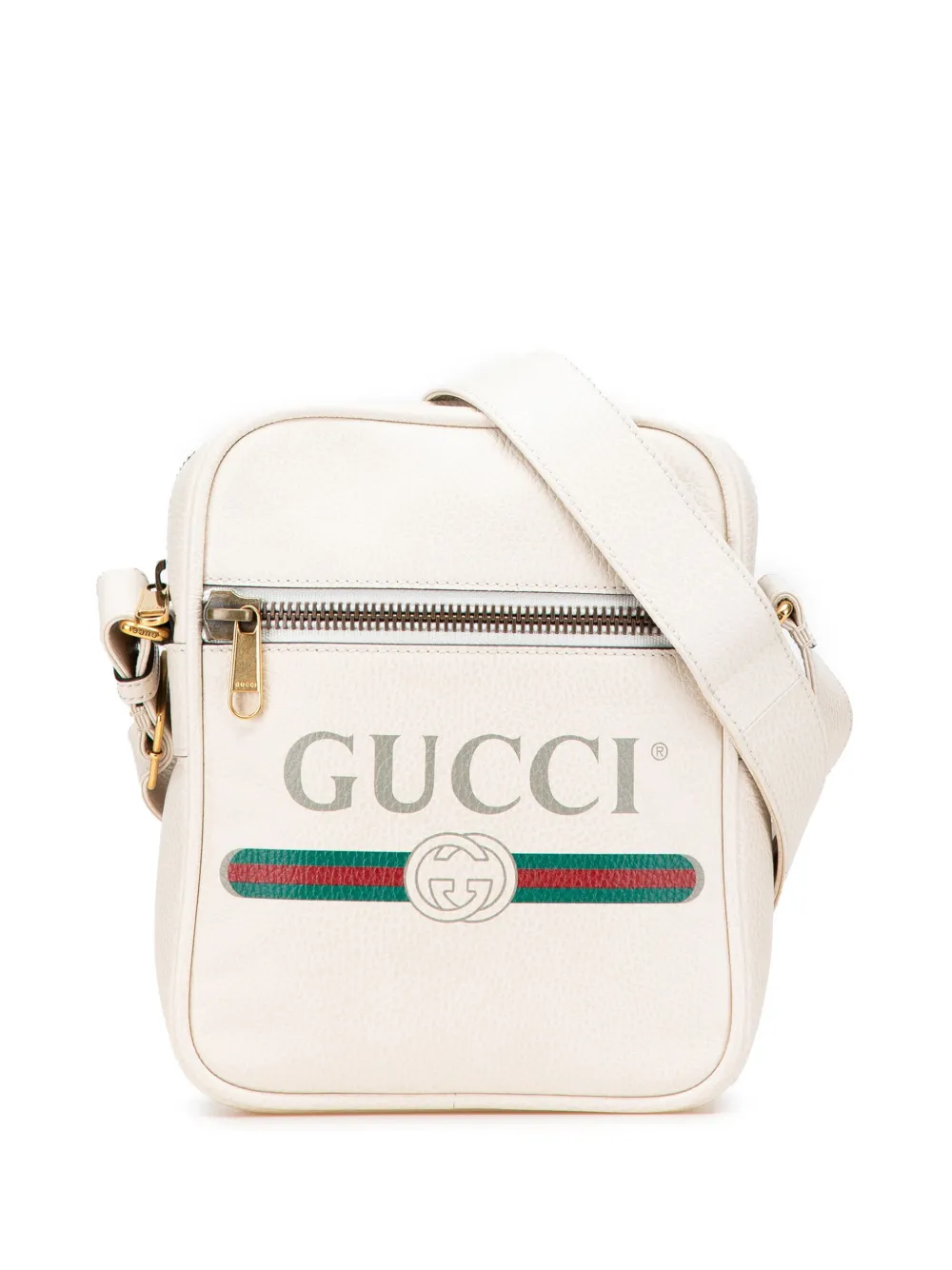 2000-2015 Grained Calfskin Logo crossbody bag