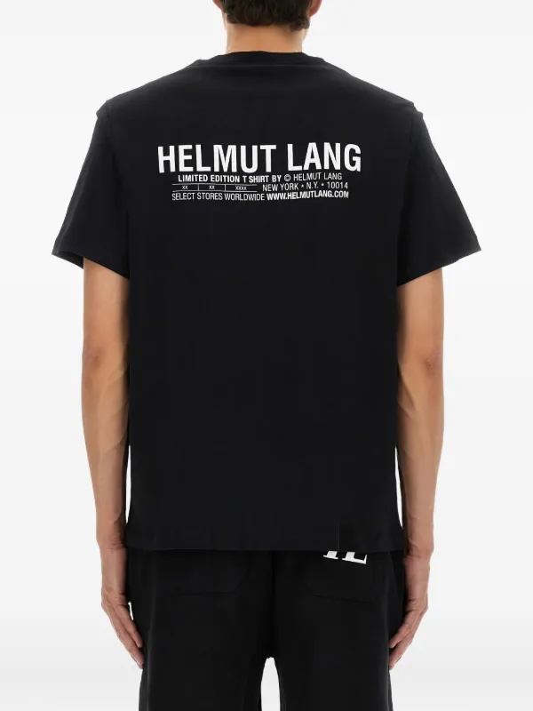 Helmut Lang logo-detail Cotton T-shirt | Black | FARFETCH
