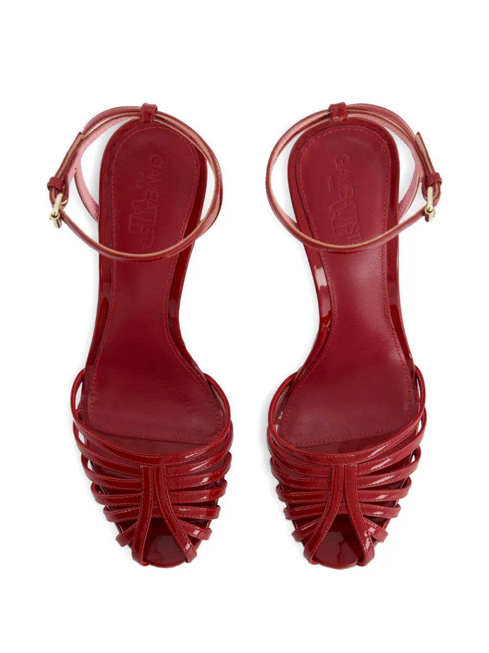 Giambattista Valli 110mm leather sandals Red