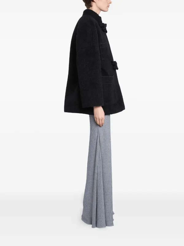 Giambattista Valli bow-detailed patch-pocket Coat | Black